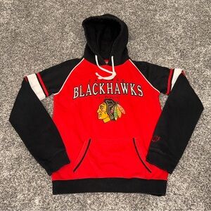 NHL Chicago Blackhawks Old Time Hockey Mid Weight Cotton Hoodie Women’s Small